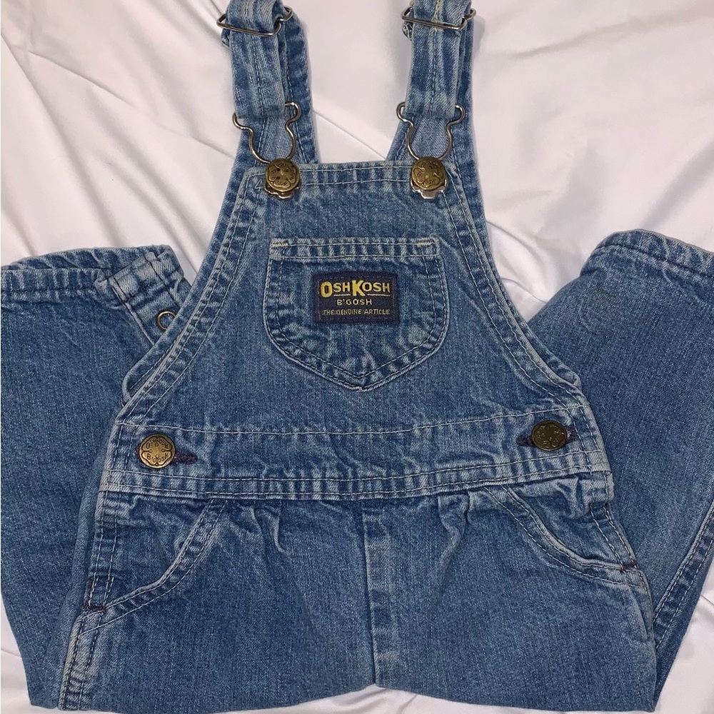 OshKosh B'gosh Light Blue Denim Overalls - 12month Vintage 80s-90s